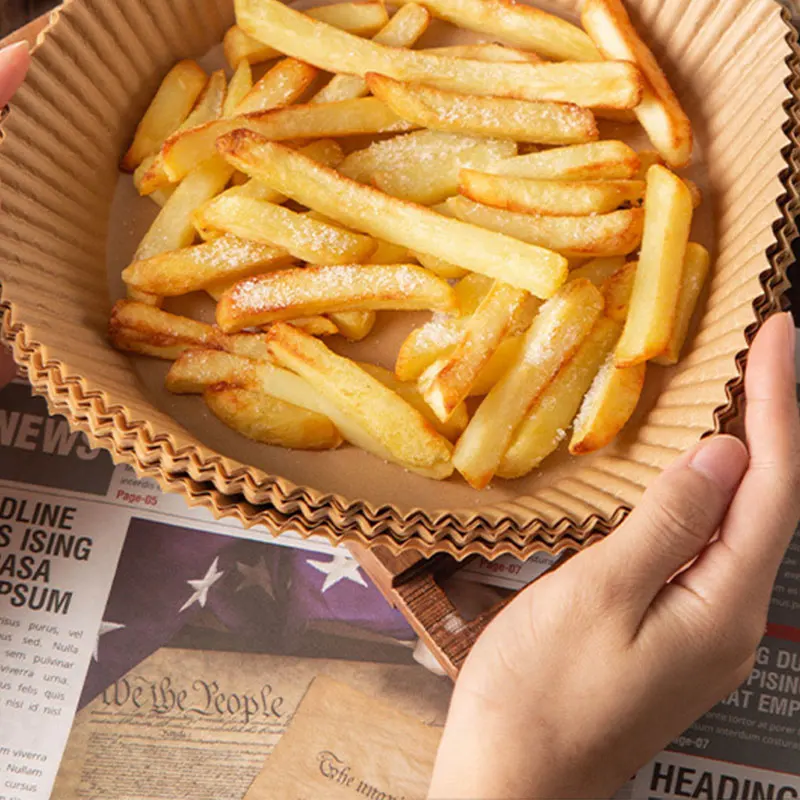 25PCS Disposable Air Fryer Parchment Paper Baking Oil-proof Liner Non-Stick Mat