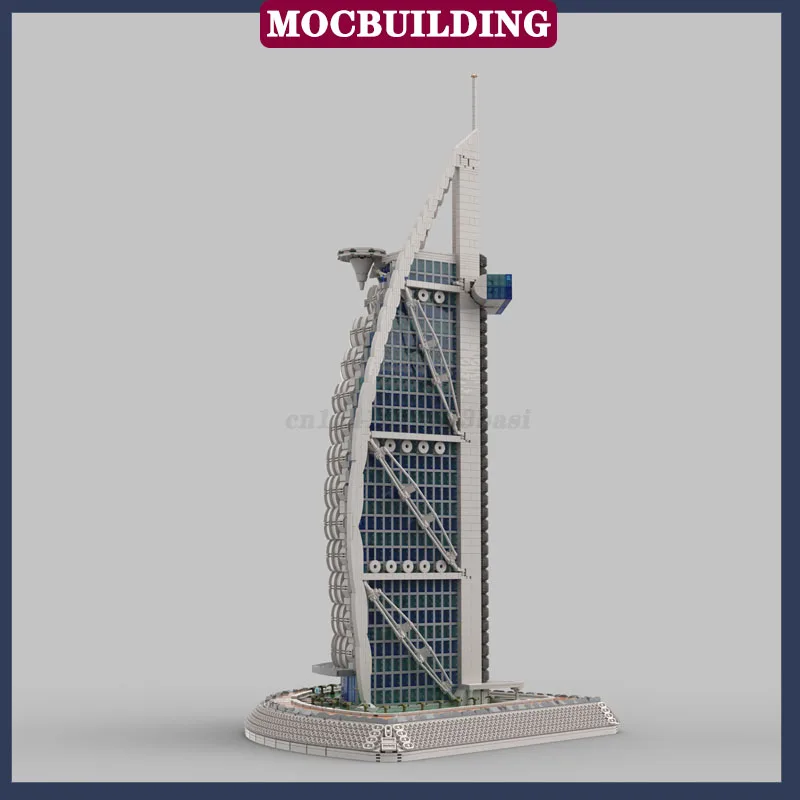 Moc urbano moderno modelo arquitetônico montagem bloco de construção de alta ascensão coleção de escritório série brinquedo presente