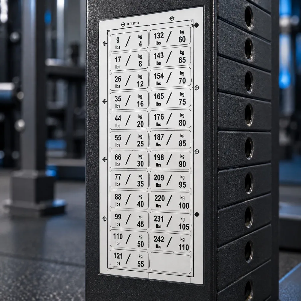 2pcs Fitness Equipment Weight Stack Stickers 4kg-110kg/9lb-242lb Weight Block Labels Number Stickers For Gym Fitness Accessories