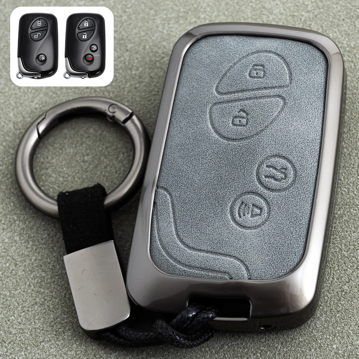Metall-Autoschlüsselanhänger-Hülle für Lexus ES IS RX GX LX GS LS CT HS 350 350h 200t 350 460 350 460 570 mit 3 oder 4 Tasten