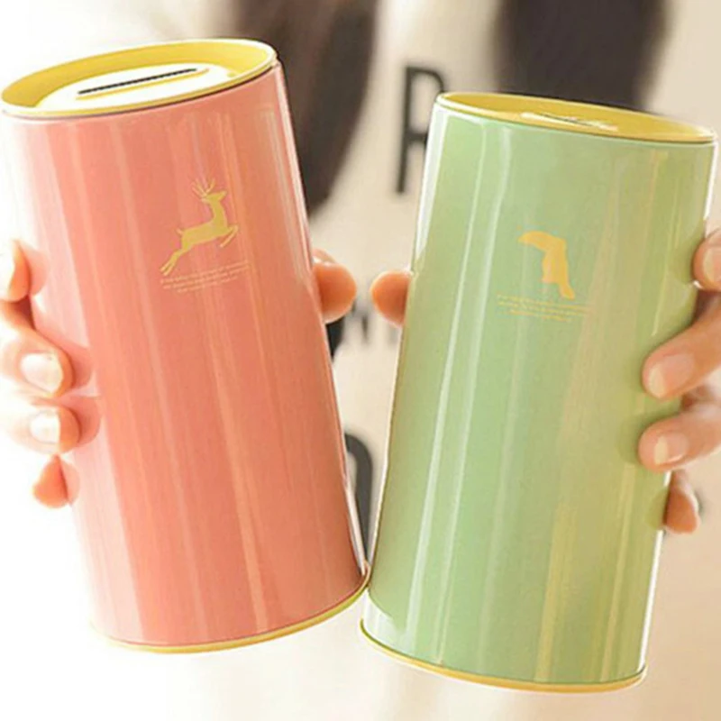 Salvadanaio in metallo color caramello per animali Scatola per monete in metallo Articoli vari carini Lattine per riporre lattine regalo Decorazioni per la casa Salvadanaio