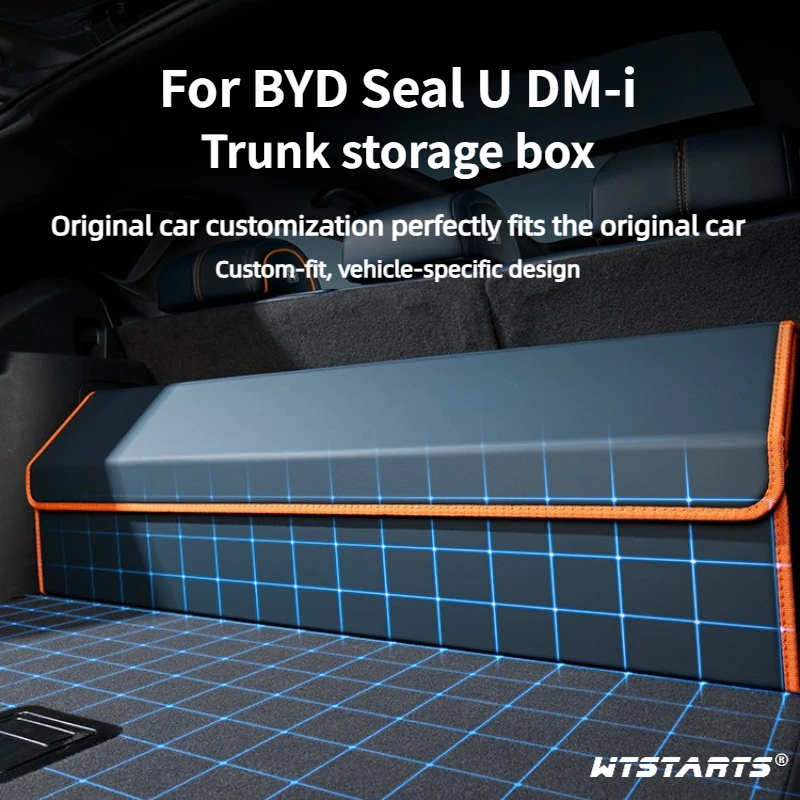 For BYD Seal U DM-i Smart Driving Edition 2020-2025 Car Trunk Storage Box, Large Capacity Foldable Storage Box Durable Organizer