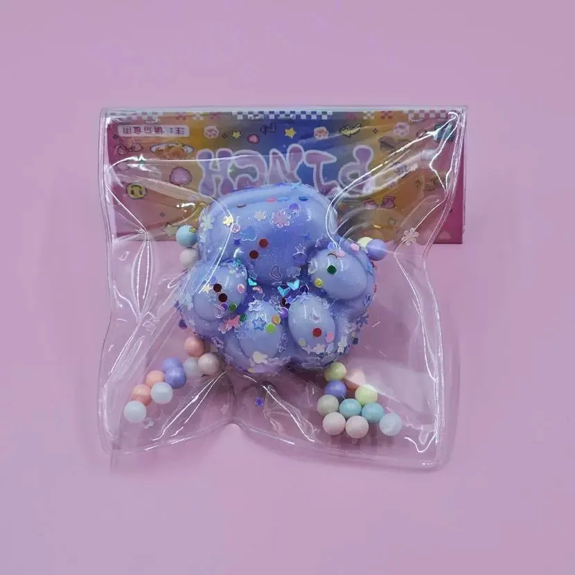 Mini ciondolo di decompressione giocattolo da spremere zampa di gatto per bambini adulti rimbalzo lento antistress rilascio nuovo giocattolo ornamento di moda