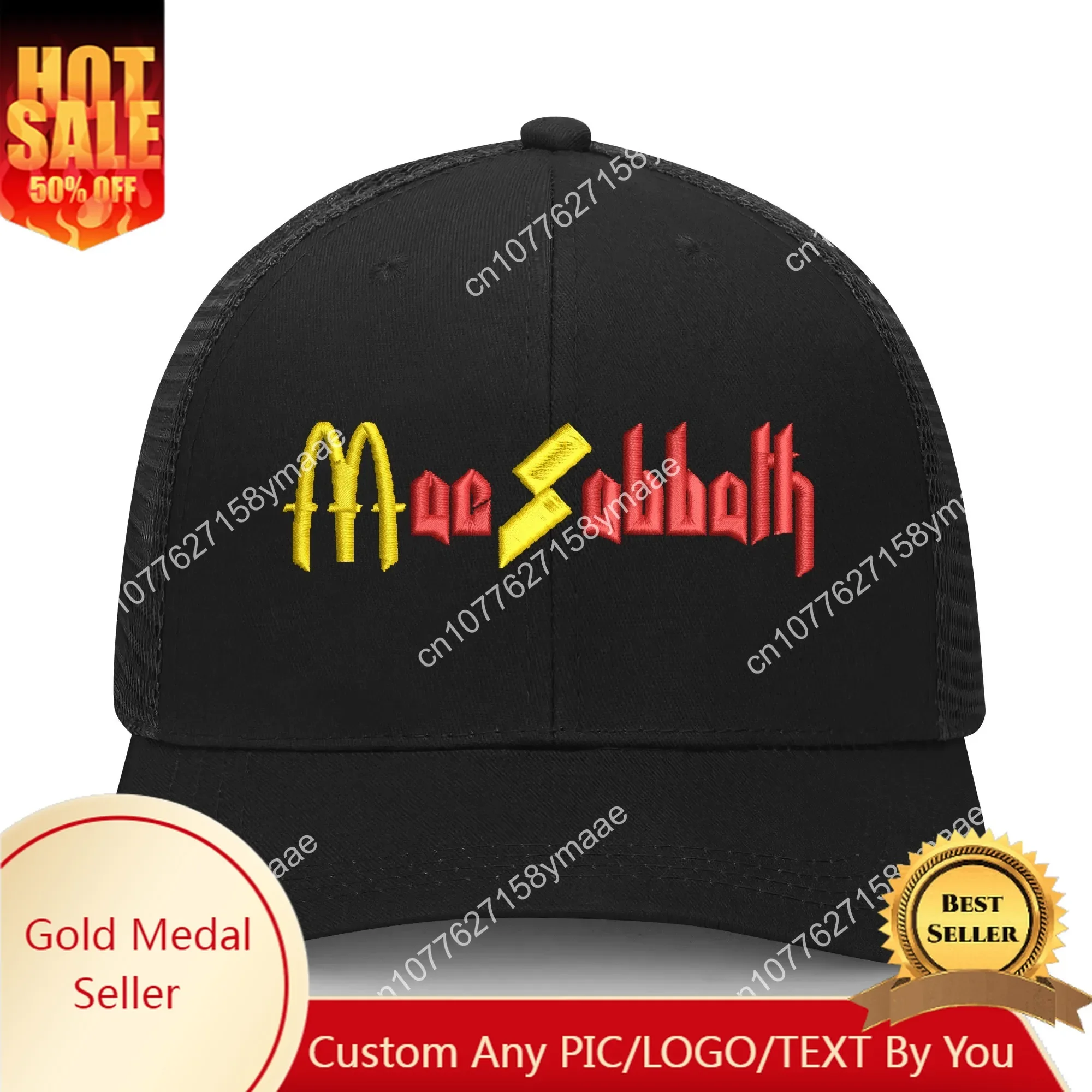 

Mac Sabbath Band Embroidery Hat Mens Womens Sports Baseball Hat Breathable Mesh Summer Sun Visor Headwear Custom Made Caps Logo