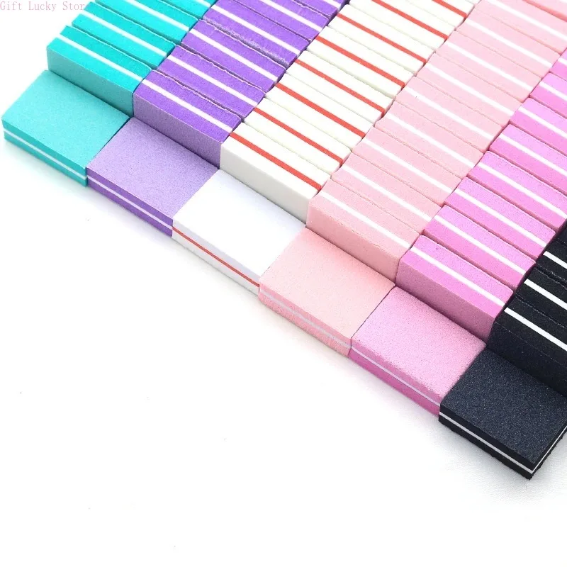 10-100pcs Professionale Mini Unghie Art buffer File Carta Vetrata Consigli per manicure File per la cura Levigatura Lucidatura Rettifica Attrezzature Strumento