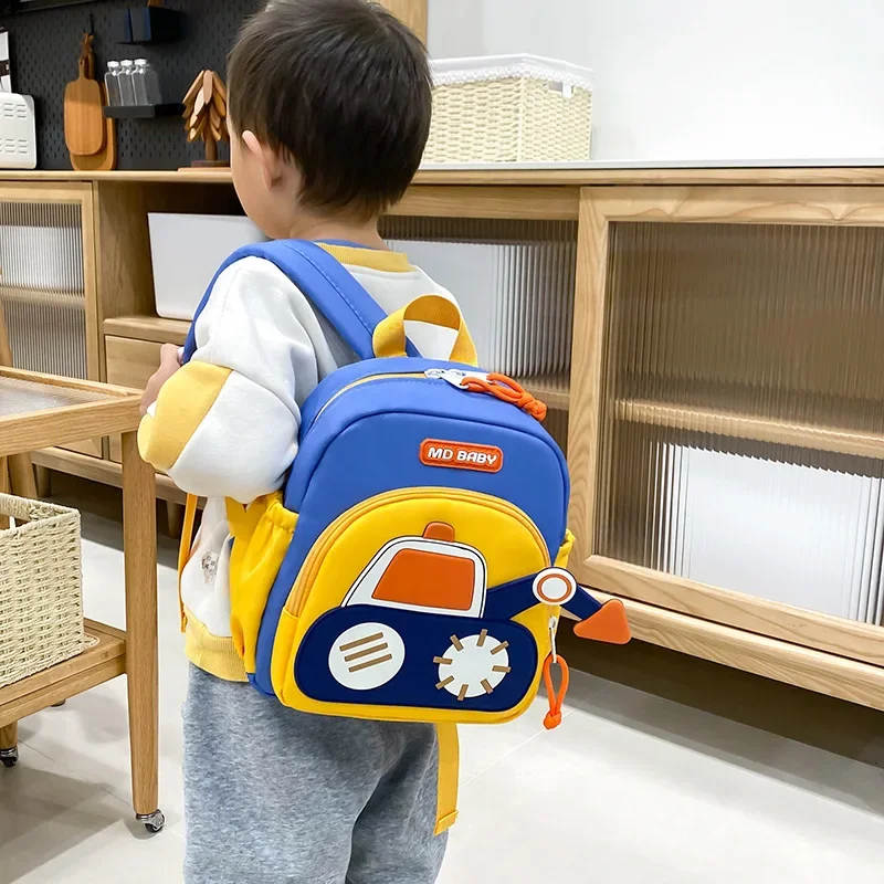 Cartoon Car Excavator Kids Backpack Toddler Kindergarten School Bag for Boys Girls 1-3 Years Old