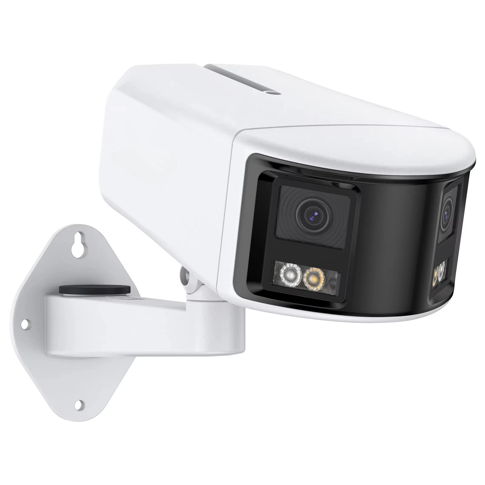 FCD600 6MP PoE Dual Lens Panoramic Camera 180° FoV Smart Hybrid Light AI Audio Alarm Two Way Audio Network Camera