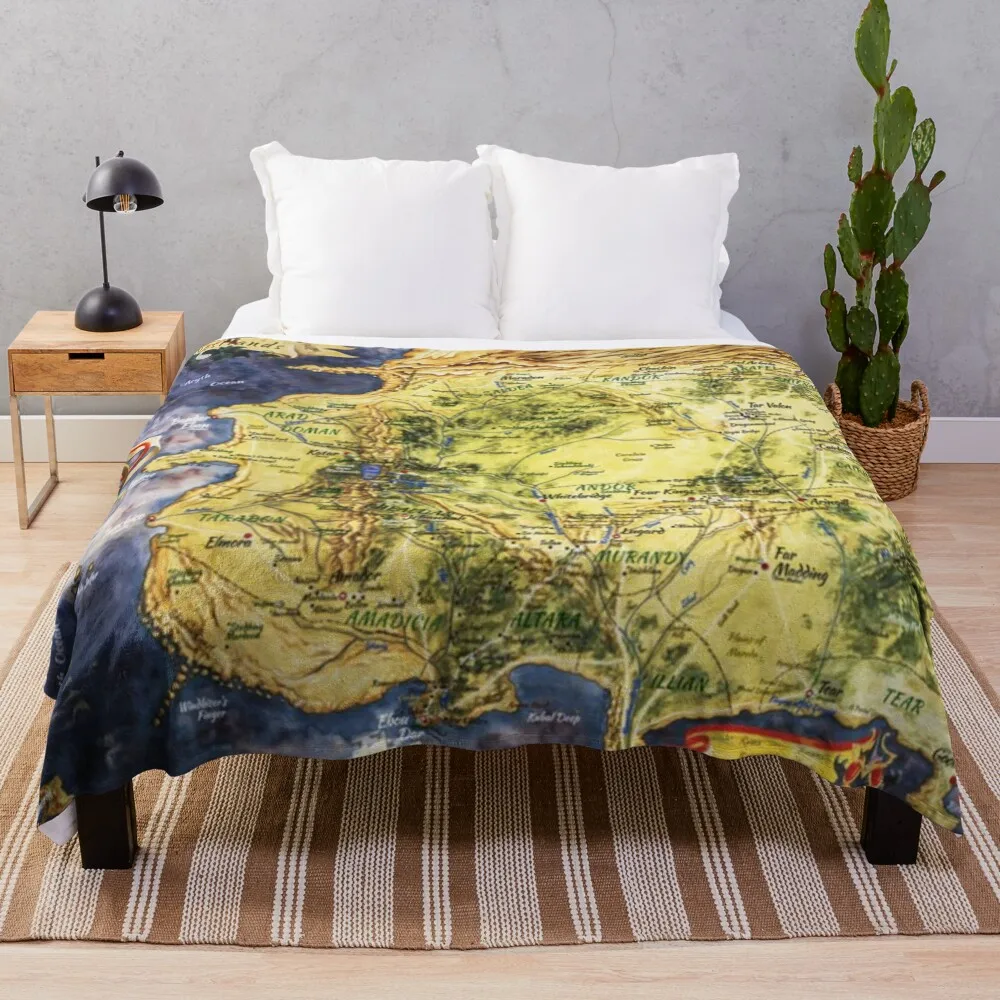 

Fantasy Wheel of Time Map Throw Blanket Single Blanket Soft Plush Plaid Blanket Sofa