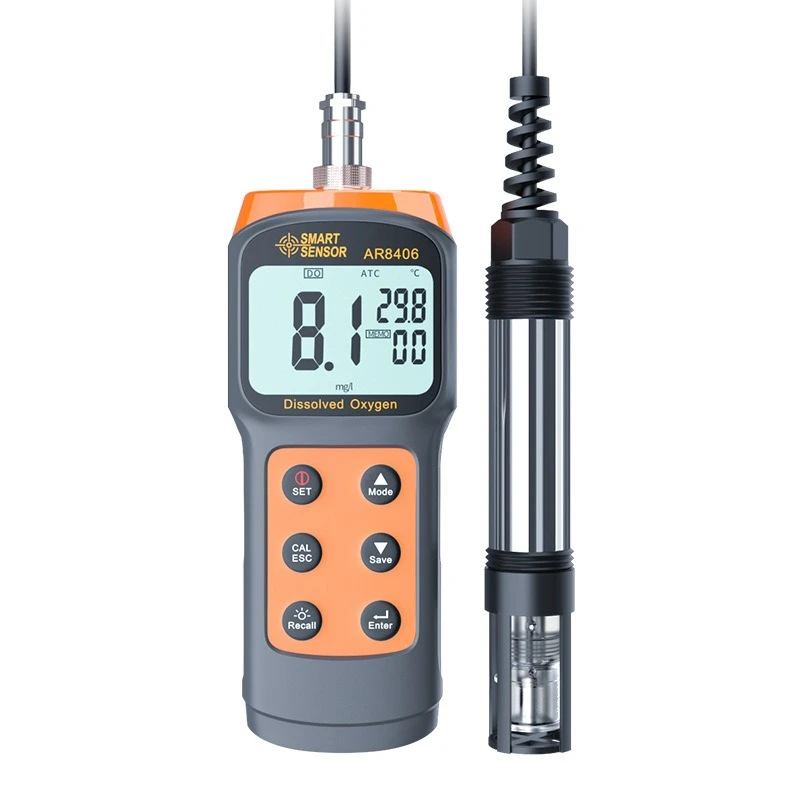 Dissolved oxygen meter Aquaculture fish pond oxygen content detector AR8406
