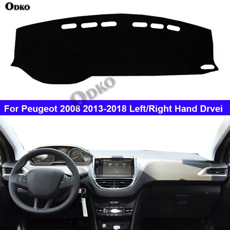 Car Auto Inner Dashboard Cover For Peugeot 2008 2013 - 2018 LHD RHD Dash Mat Carpet Cape Cushion Anti-sun 2017 2016 2015 2014