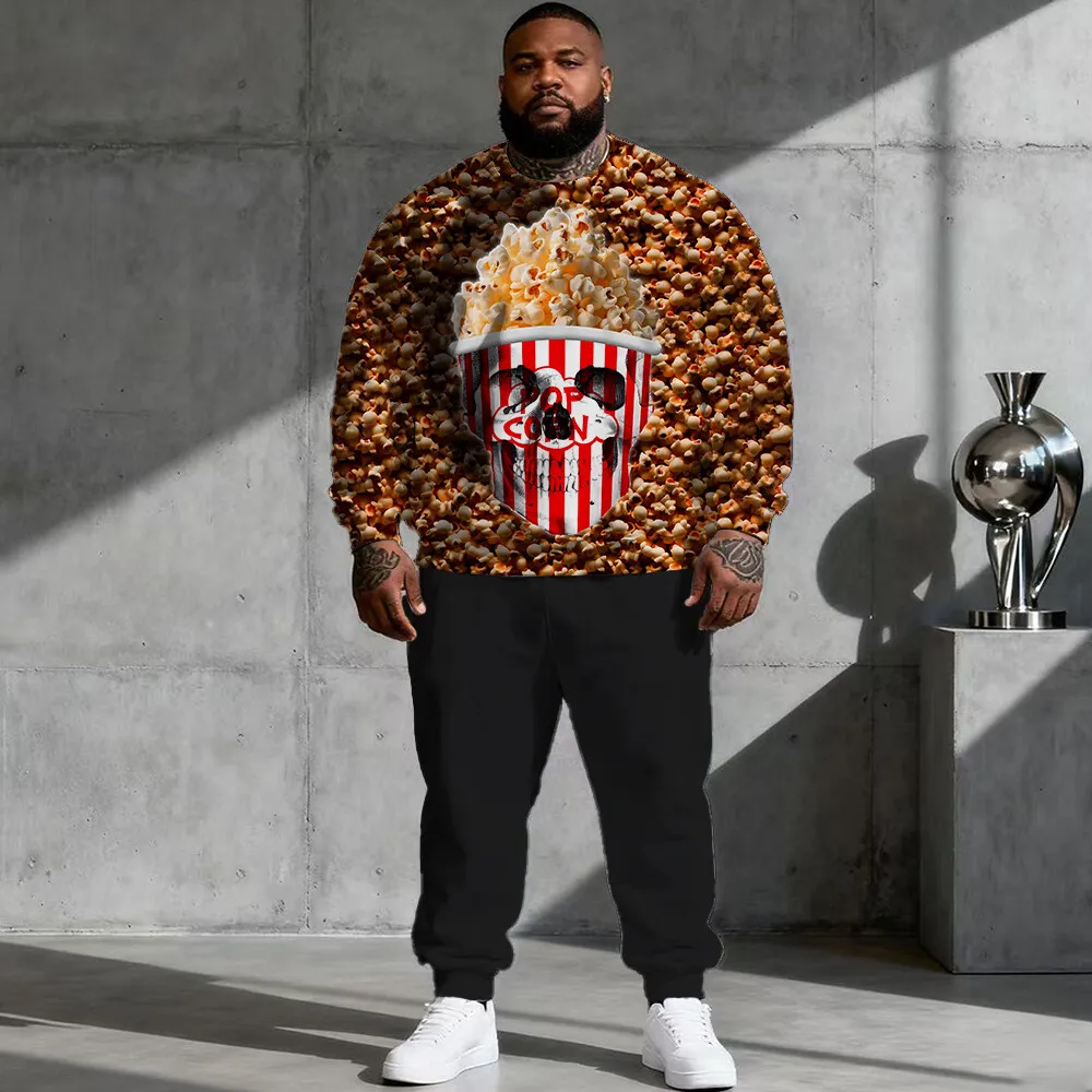 

Мужская толстовка больших размеров S-9xl: забавные животные Vibes — 2 предмета, игривая модная, мягкая теплая ткань, химерные принты Critter