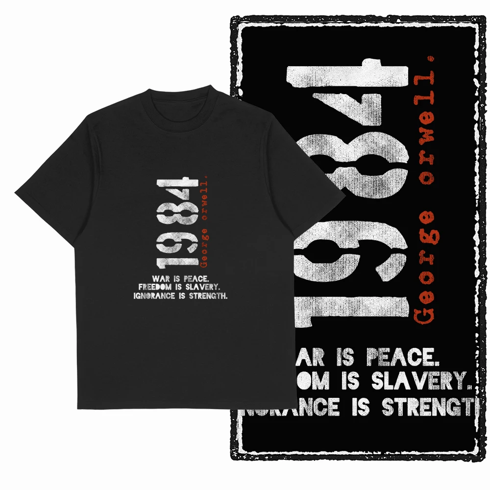 Retro Coolmind 1984 Bedrucktes T-Shirt für Männer und Frauen, Baumwolle, Locker Geschnitten, Lässiges Kurzarm-T-Shirt, Herren-T-Shirts, Sommer-Herrenbekleidung – Detail 9