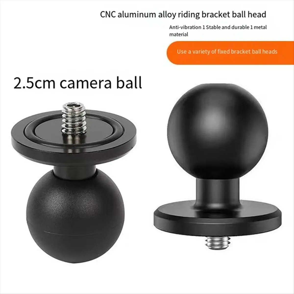 & AT27  Aluminum Ball Head Adapter 25mm Mount Base Motorcycle Phone Holder Handlebar Action Camera Accessories