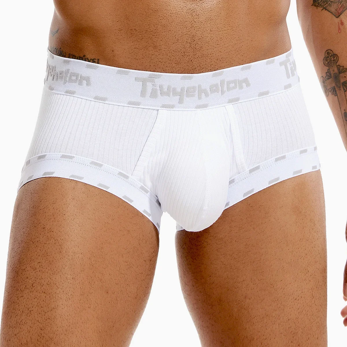 Men's Cotton Boxer Shorts U Convex Pouch Underwear Breathable Underpants Male Comfortable Soft Mid Rise