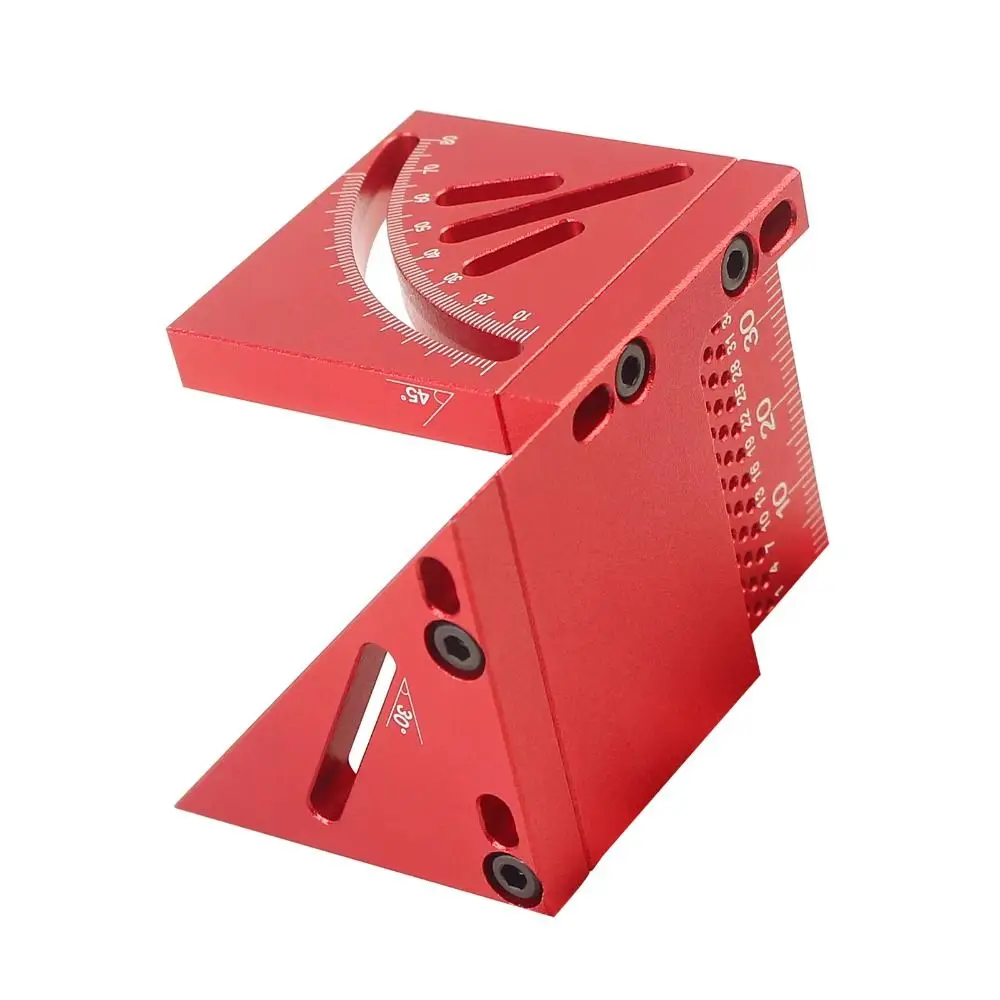 

Aluminum Alloy Multi Angle Measuring Ruler Multifunctional 30/45/60/90 Degree T-shaped Angle Ruler Center Finder