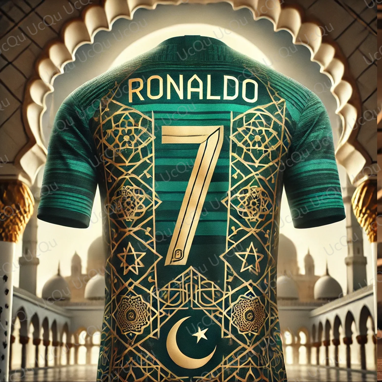 2025 New Arriavl Summer The Islamic festival of Ramadan Ronaldo 7  CHATGPT Design Football Jersey Oversized O-neck Soccer Tee