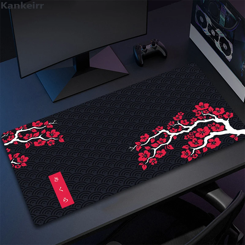 

Sakura Wave Mouse Pad Large Mousepads PC Gamer Mousepad Office Mouse Mat Kawaii Desk Pad Rubber Smooth Keyboard Mat