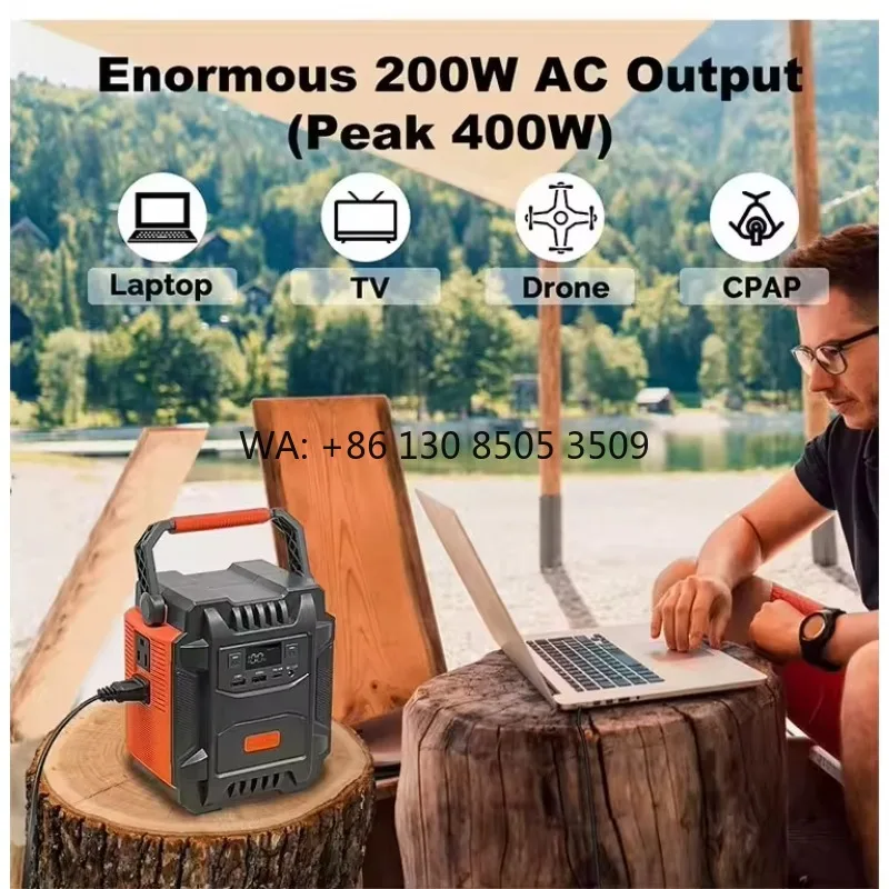

200w Emergency Batteries Back Up Rechargeable Portable Power Station For Mobile Phone