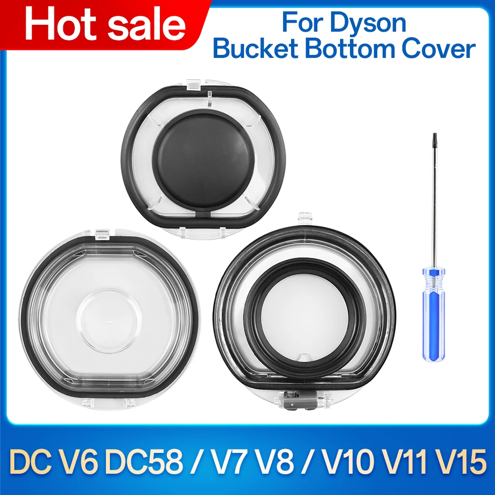 For Dyson V6 V7 V8 V10 V11 V15 Dust Collecting Bucket Bottom Cover Vacuum Cleaner Accessories Sealing Ring Cap