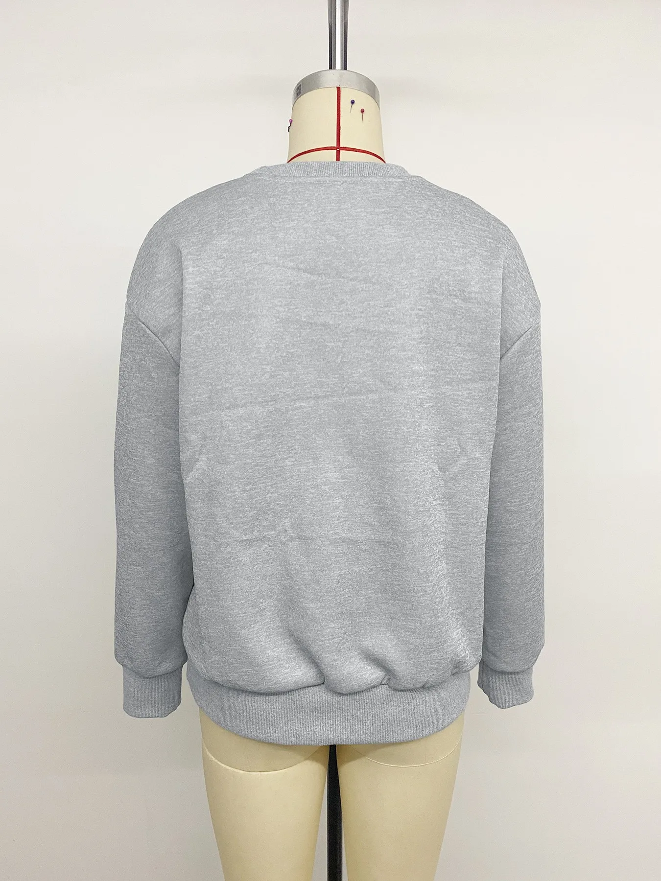 Bow Casual Loose Fit Hoodie with Regular Sleeve Standard Length Single Pullover No Hood Sweatshirt Round Neck Women Sweatshirt