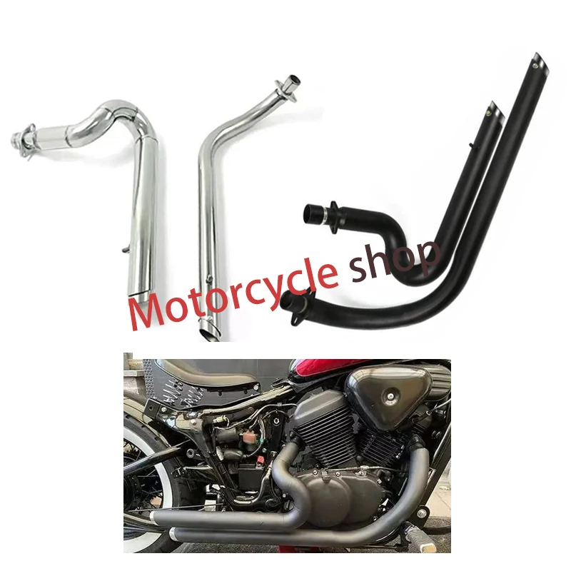 Exhaust Pipe Drag Pipes Kit Silencer Mufflers For Honda Steed Shadow 400 600 VLX400 VLX600 VT400C VT600C VT400 VT600 All Years