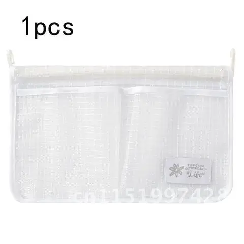 1/2pcs Portable Mesh Bag Refrigerator Storage Seasoning Food Snacks Net Bag Double Compartment Hanging Bag Kitchen Accessories