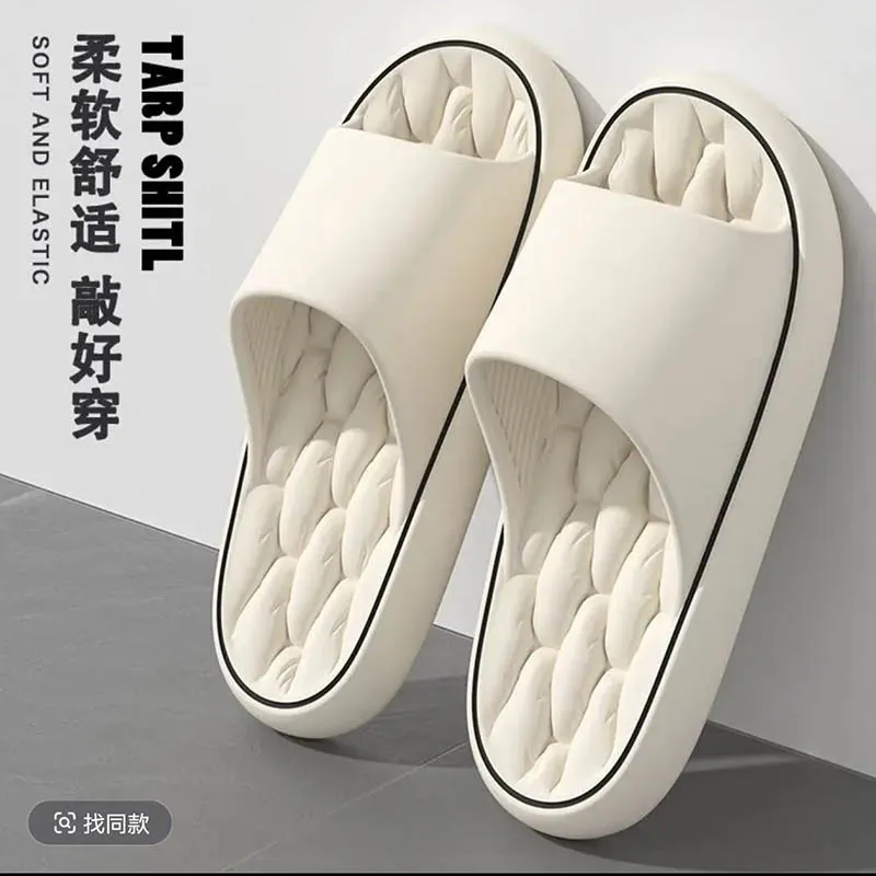 New Summer Women Bathroom Bathing Slippers Men Indoor Home EVA Anti-Slip Anti-Odor Couple Shower Quick-Drying Slippers view 5