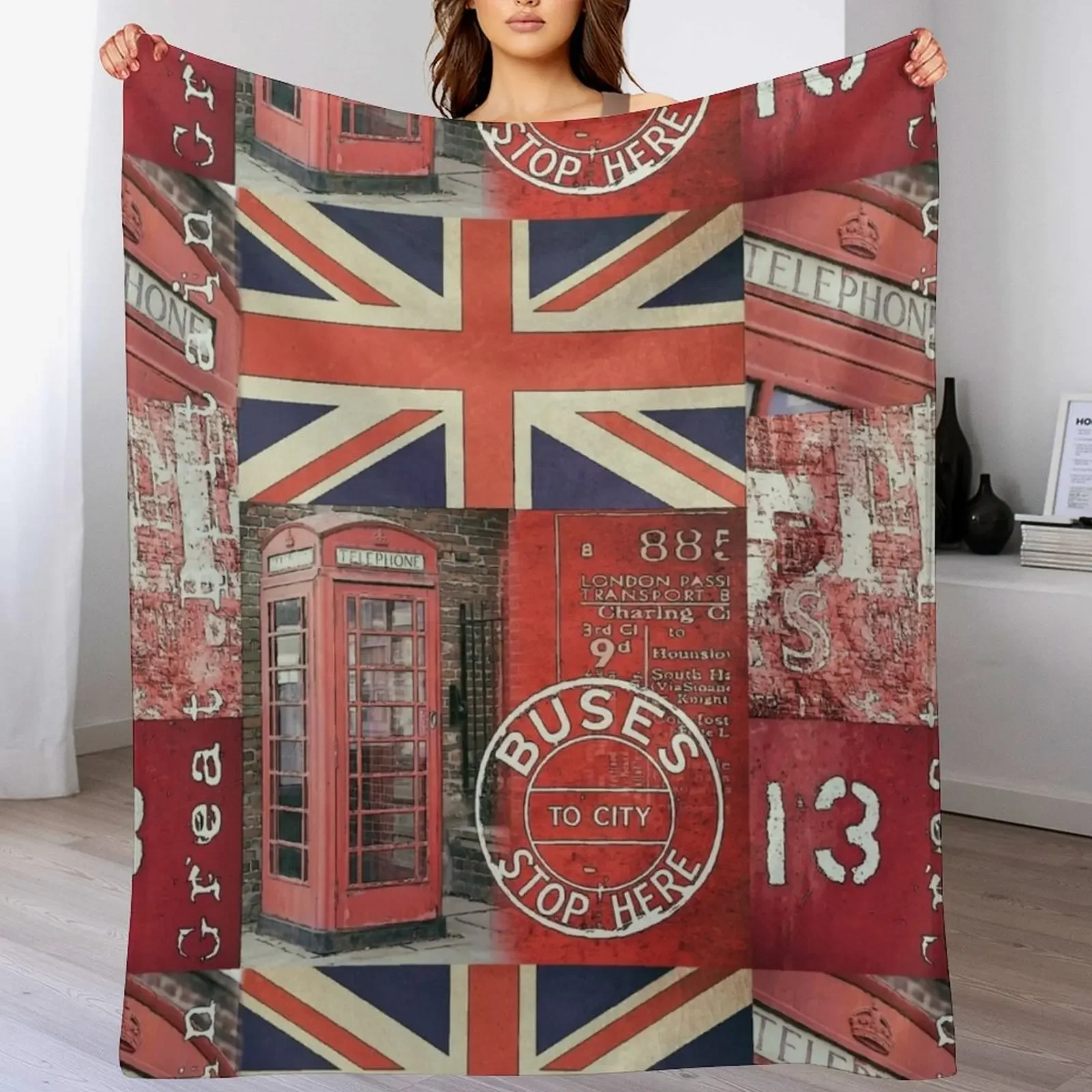 

Very british Throw Blanket Thermal Single Fashion Sofas Blankets