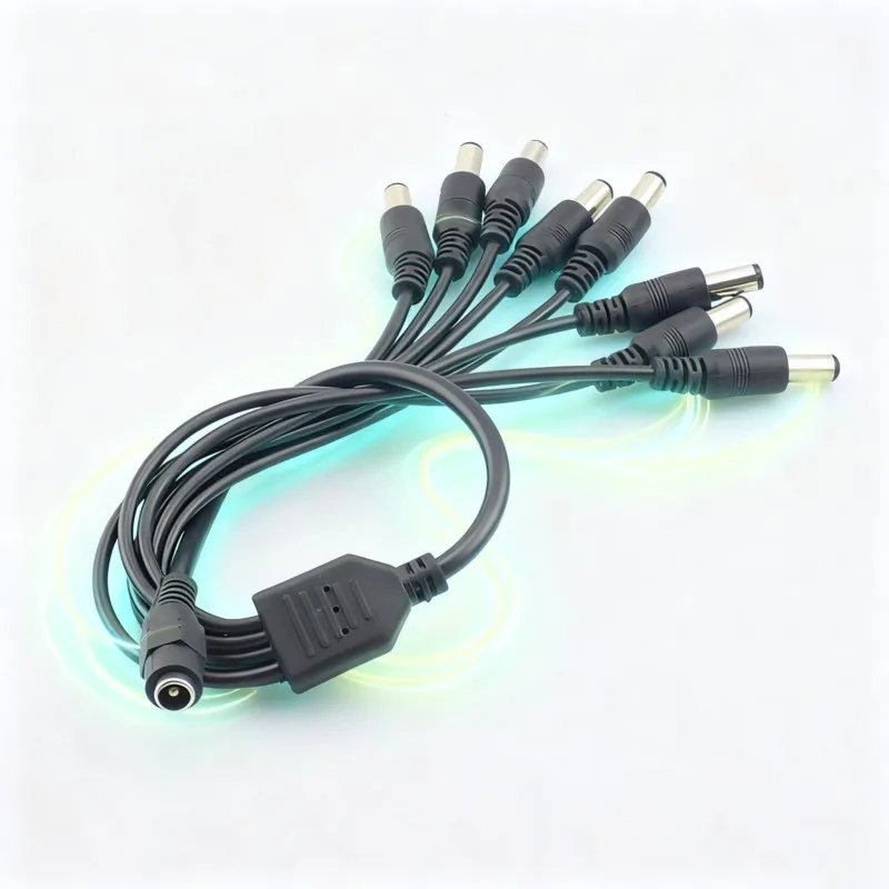 

1/5/10pcs 1 Female to 8 Male Splitter Cable Plug adapter Connector Wire 12V DC Power Supply Adapter for Camera Led Strip Light