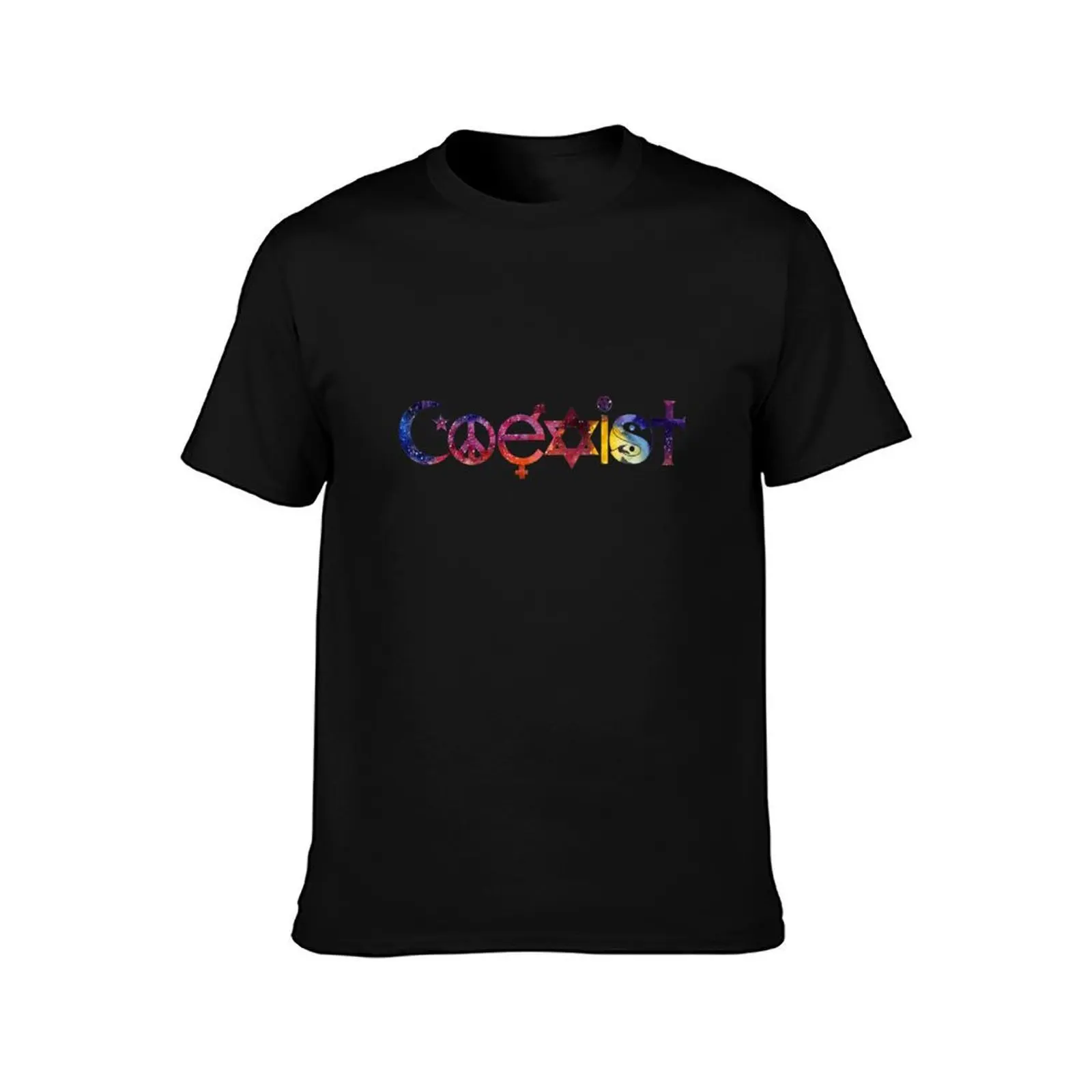 COEXIST Space T-Shirt Comfortable Workout Short Sleeve Shirt T-Shirt