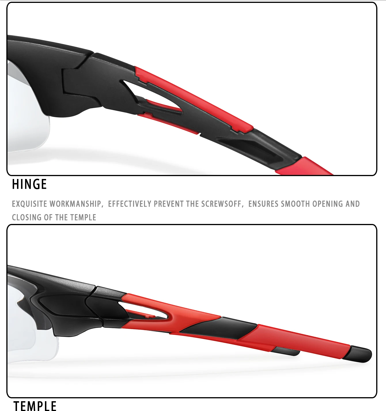Marke Mode Frauen Männer Photochrome Sonnenbrille Outdoor Sport Angeln Radfahren Laufen Fahren Brillen Frauen Mode Brille – Detail 13