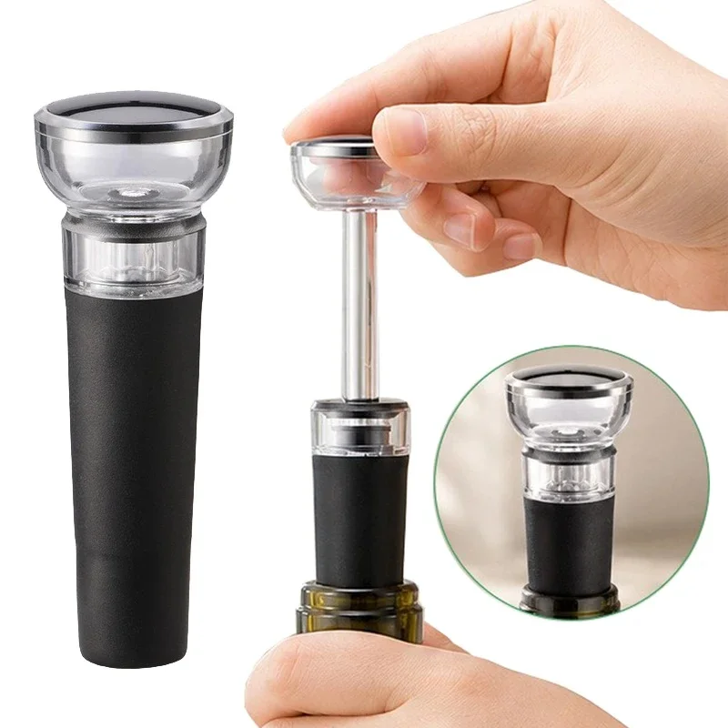 1PC Vacuum Wine Stopper Reusable Wine Bottle Sealer Pump Wine Preserver Saver Stopper Portable Bar Tool