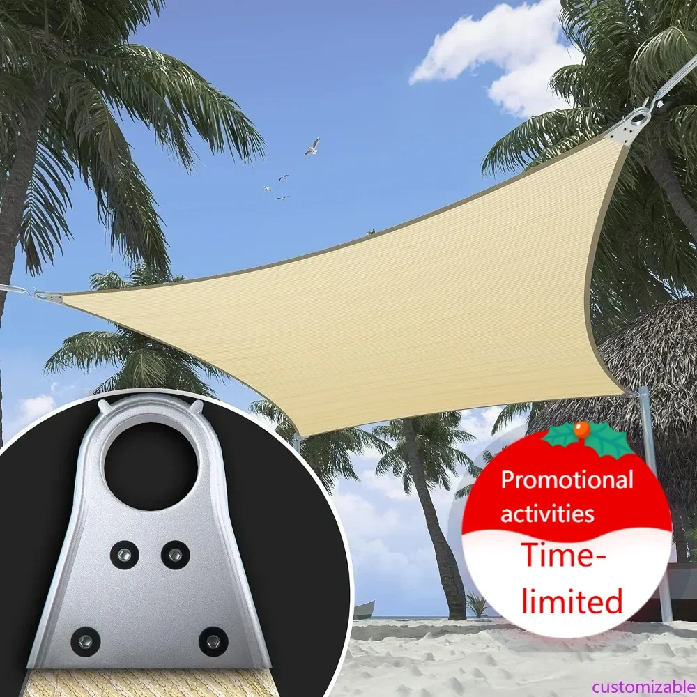 

Горячая распродажа: Прочный прямоугольный тент-парус 16' x 18' бежевого цвета, суперпрочный кольцевой навес-тент для патио, навеса для автомобиля, двора, защита от УФ-излучения