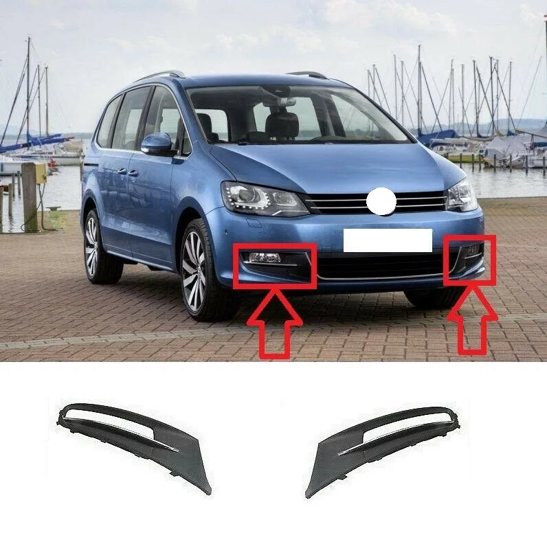 NEW FRONT BUMPER FOGLIGHT GRILLE WITH CHROME TRIM for VW Sharan 2012 2013 2014 2015 2016 2017 2018 2019 7N0853665 7N0853666