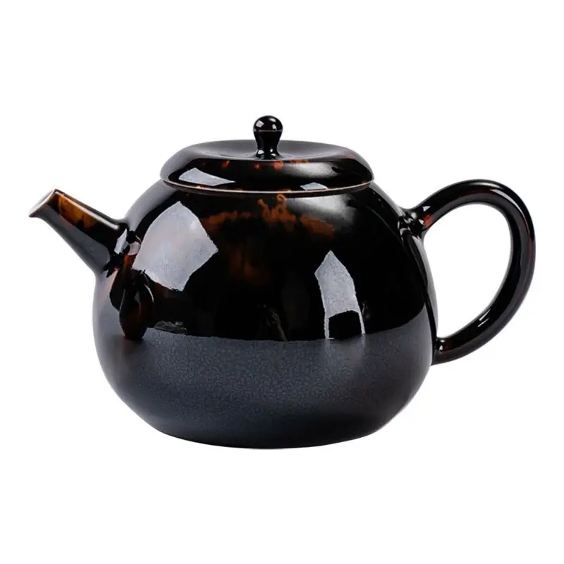 Rongshantang Good Quality Tortoiseshell Glaze Teapot For Home Use Small Brewing Single Pot Kiln-Transformed Kung Fu Tea Set