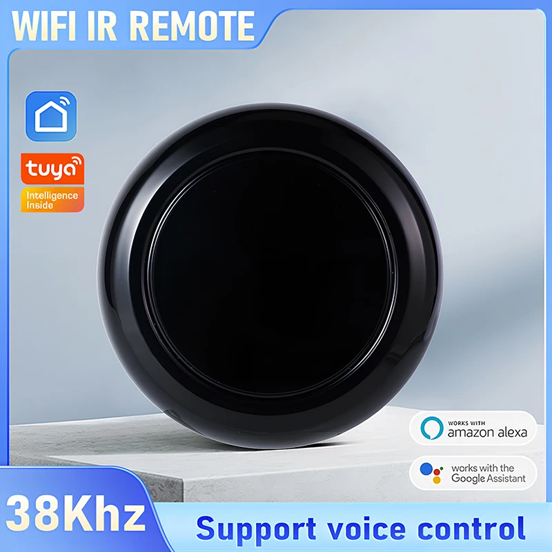 

Интеллектуальный пульт дистанционного управления Wi-Fi IR с датчиком влажности — управление приложением Tuya Smart для переменного тока, телевизора, вентилятора и других моделей — готовое голосовое управление