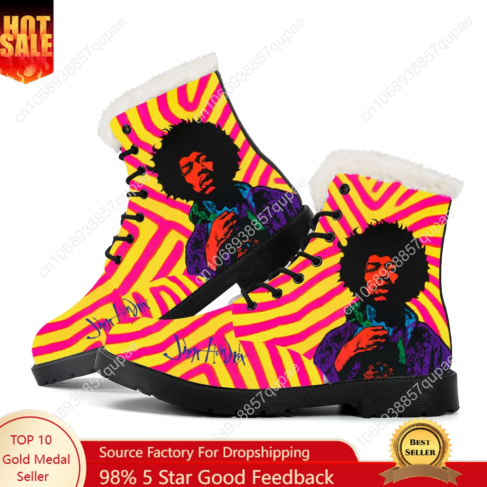 

J-Jimi Guitarist Plush Boots Mens Womens Teenager Shoes H-Hendrix Casual Boot Light High Quality Couple Rapper Customize Shoe