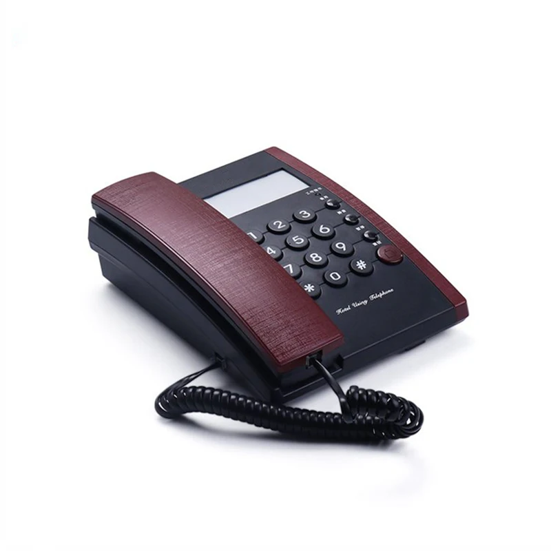 Home Office Corded Phone Telephone Desktop Wall Mountable Landline Phone with LCD Display, Redial, Call Indicator Light