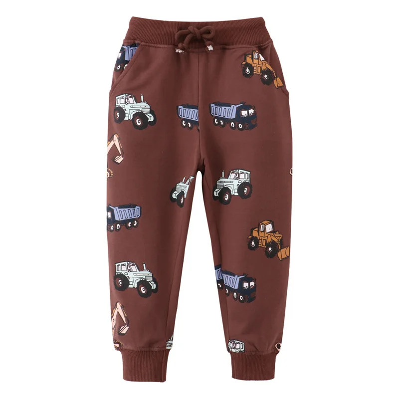 2-7T Autumn Spring Baby Kids Boys Sweatpants Cars Printed Hot Selling Children's Trousers Kids Clothing Full Pants