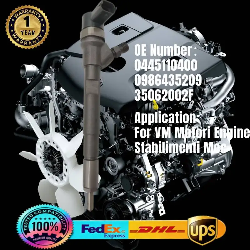 

0445110400 35062002F 0986435209 Common Rail Fuel Injector for VM Motori Stabilimenti Mec Diesel Engine