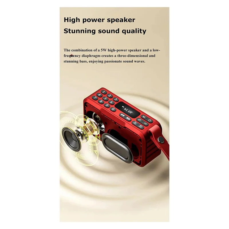 A73E-Radio Draagbare FM Mini Bluetooth Speaker Hifi Geluidskwaliteit Soundbar Subwoofer Handsfree Muziekspeler Recorder Met Microfoon