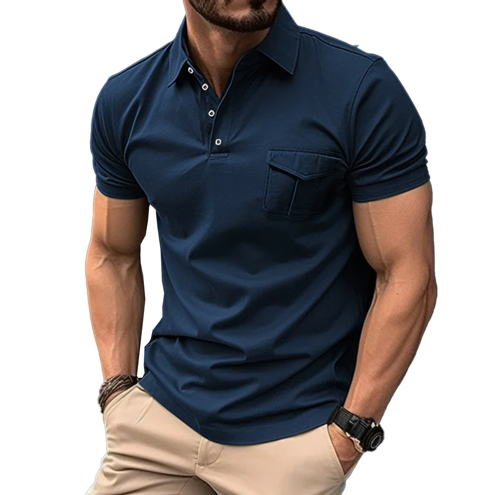 Camisas elegantes con cuello abotonado para hombre, blusa ajustada, camisetas, mejora tu armario con camisas de calidad