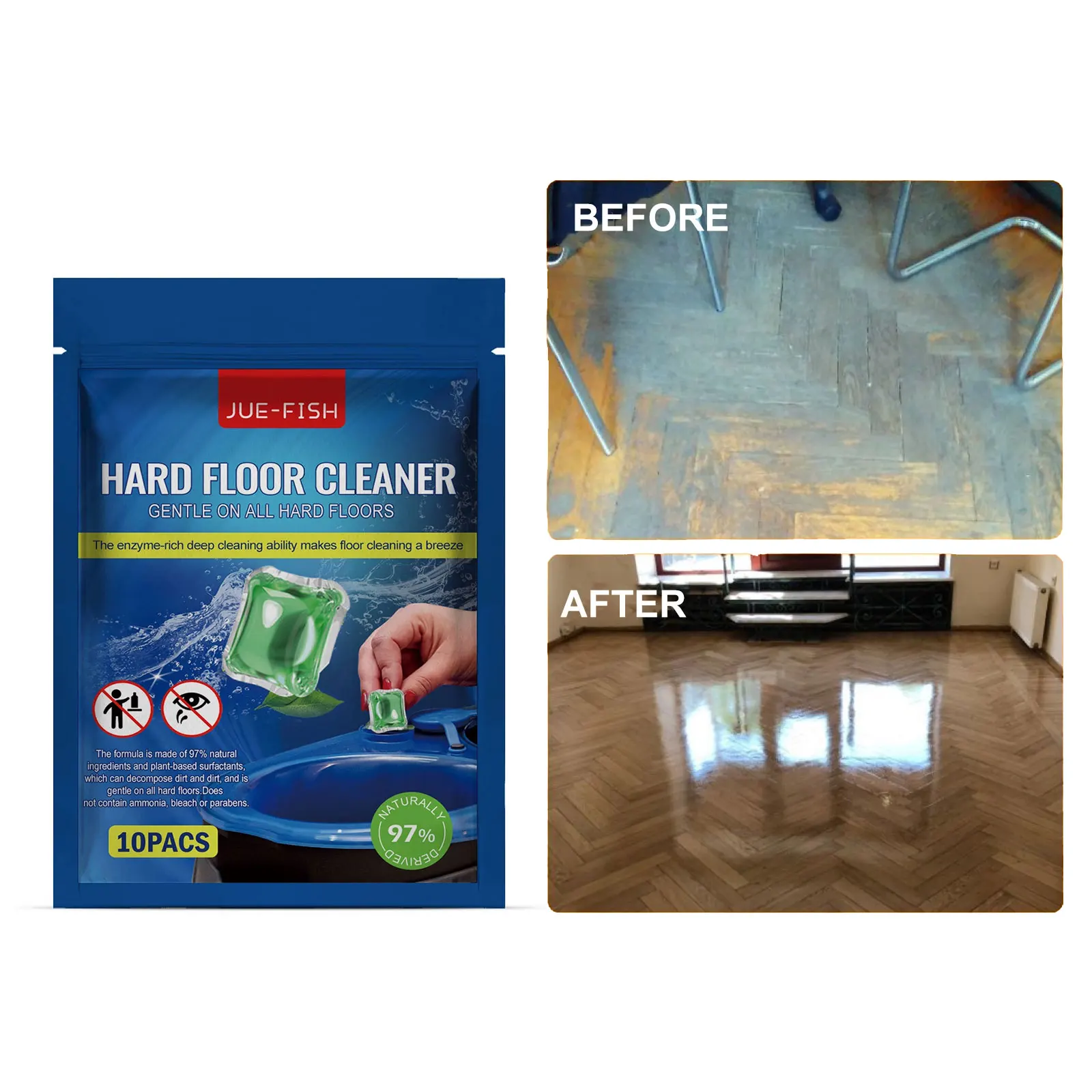 

Floor Cleaner Beads Hard Floors Stain Removal Marble Tile Dirt Cleaning Wooden Table Brightening Freshener Floor Wiping Cleaner