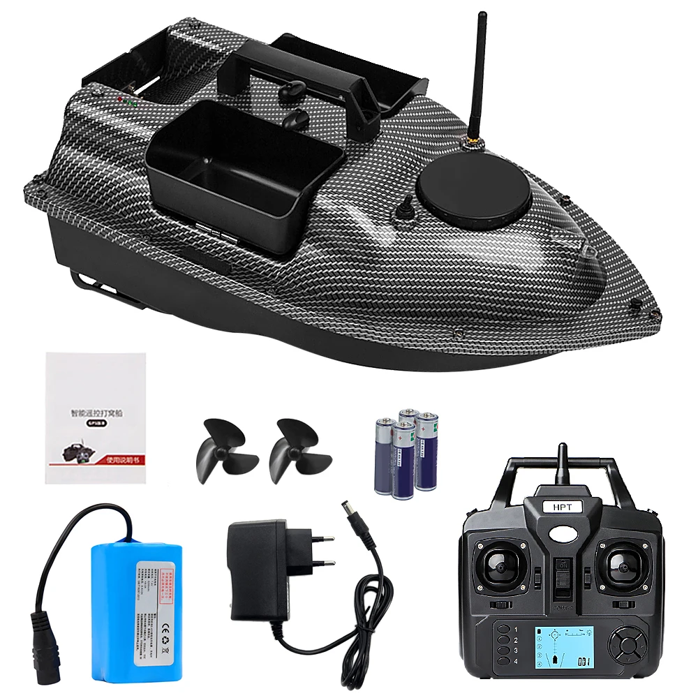 CTV18 GPS Fishing Bait Boat with 3 Bait Containers Wireless Bait Boat with Automatic Return Function EU Plug