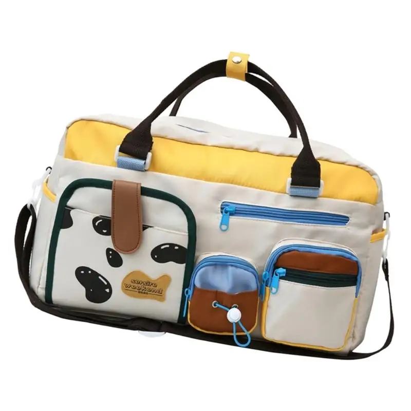 حقيبة D46D Travel Duffle ، حقيبة Waterproof Weekender تحمل أكياسًا مملوءة بالنساء.