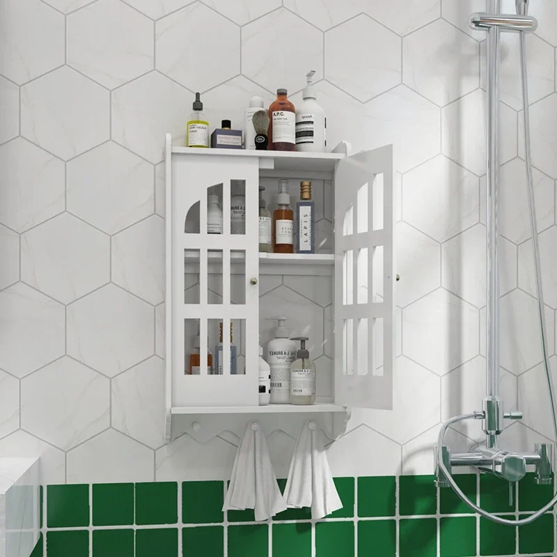 Nail-free glue toilet, bathroom, toilet, wall storage cabinet, shower gel, cosmetics rack, wall-mounted non-punching