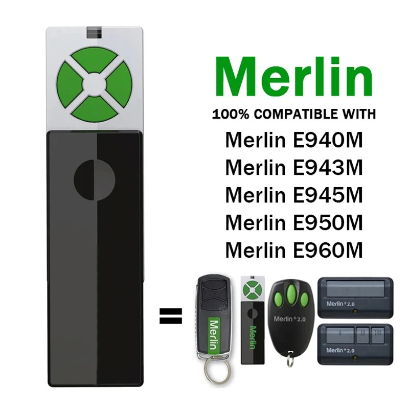 New Merlin E950M Security+ 2.0 Remote Control Garage Door Opener For Merlin E960M E945M E943M E940M 433.30 / 434.54 / 433.92 MHz