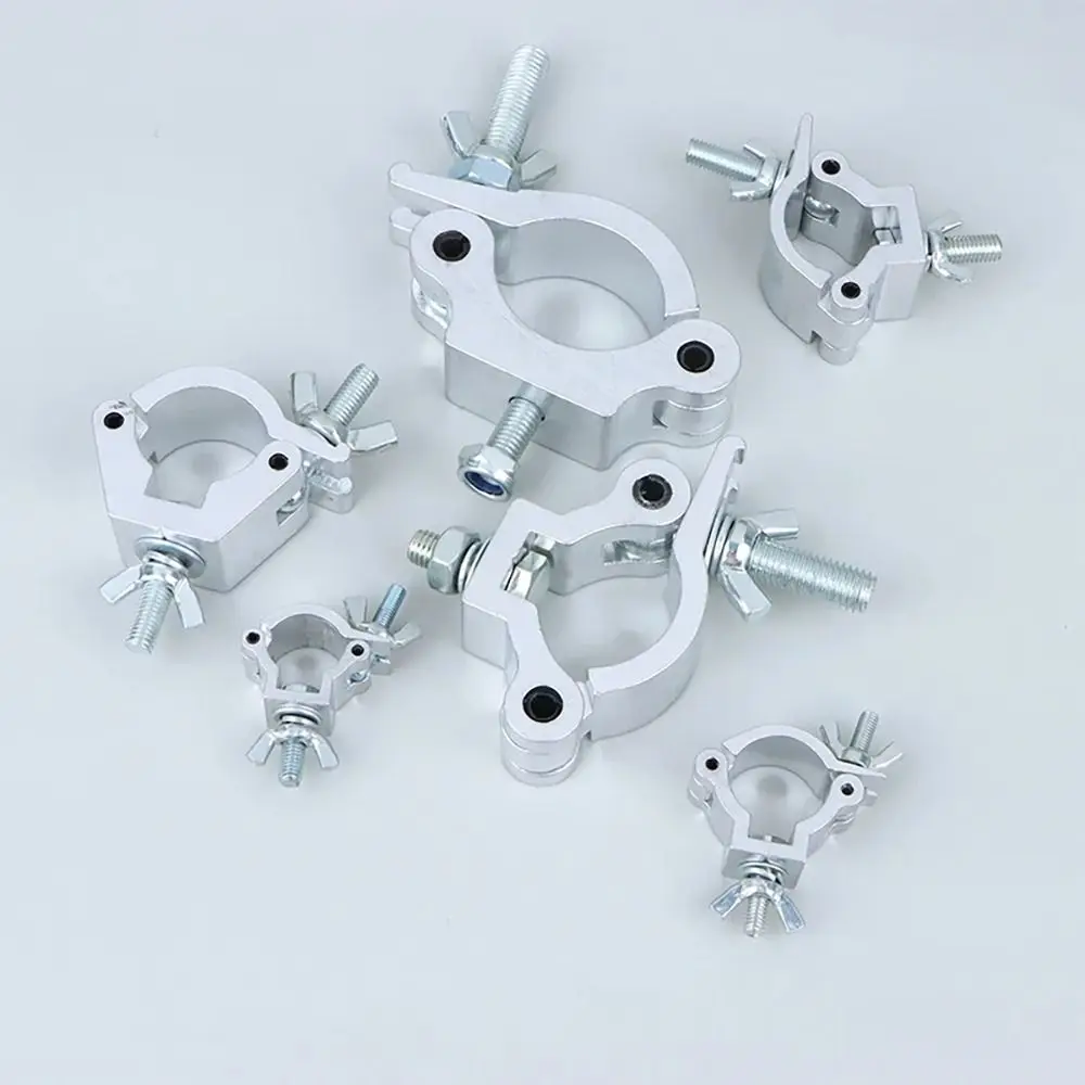 1Pcs Aluminum Alloy Stage Lights Truss Clamp Clip Bracket Quick Release DJ Light Clamps Silver 18-21mm 38-52mm Lamp Hanger Hooks