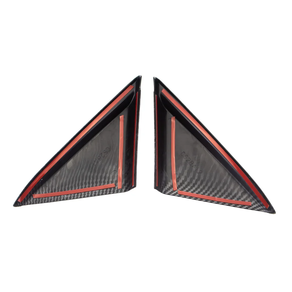 2PCS ABS Golden Carbon Fiber Color Pillar Frame Tweeter Cover Interior Decorative for Peugeot 208 2020-2025