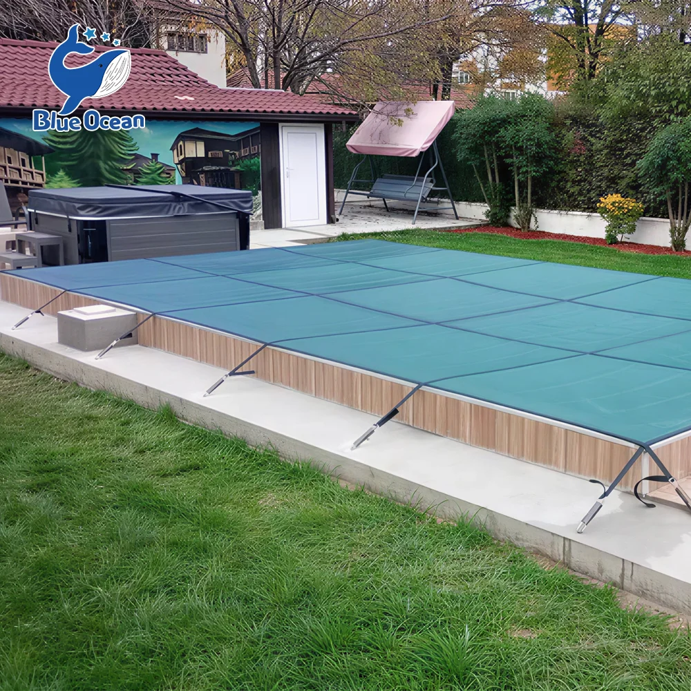 

Прочное сетчатое покрытие из полипропилена для круглых заглубленных бассейнов, обеспечивающее безопасность.